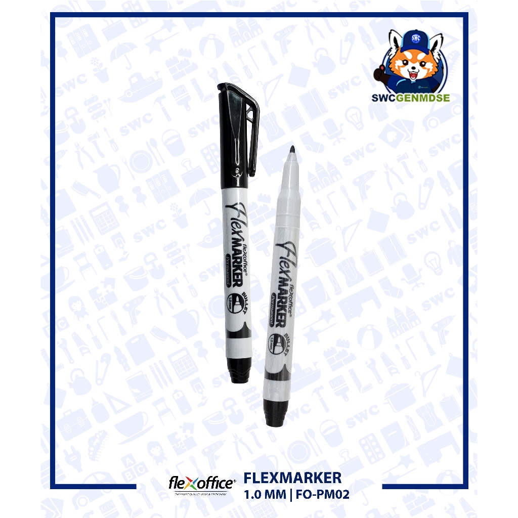 FlexOffice Permanent Marker 1.0mm Tip | Nero FlexMarker | FO-PM02 ...