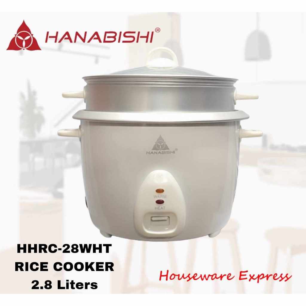 Hanabishi HHRC28WHT Aesthetic Rice Cooker HHRC-28WHT 2.8L (Houseware ...