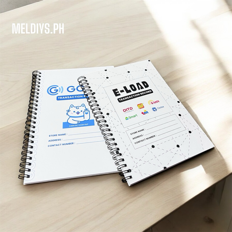 A5 Notebook Gcash / E-Load Transaction Record for your sari sari store ...