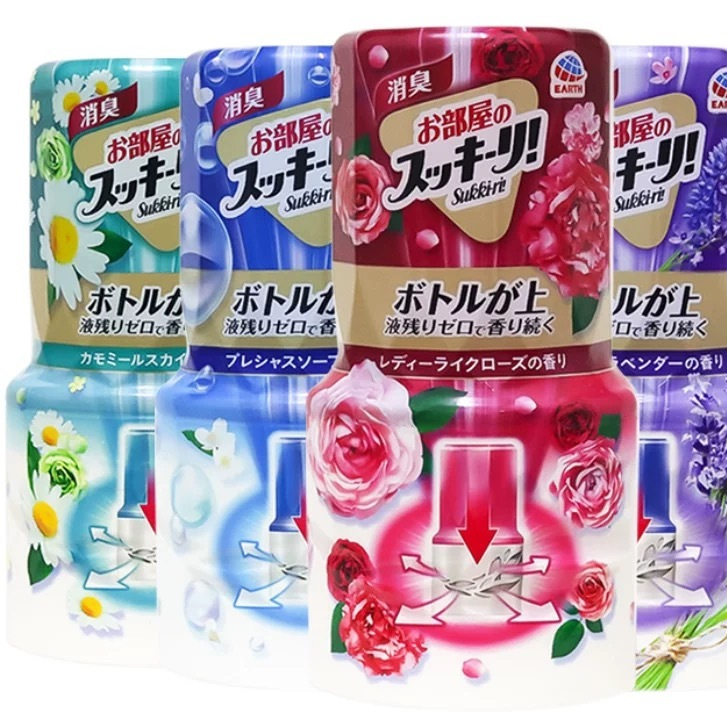 【JAPAN】EARTH Indoor Air FreshenerRose, Chamomile,Soap Fragrance Toilet