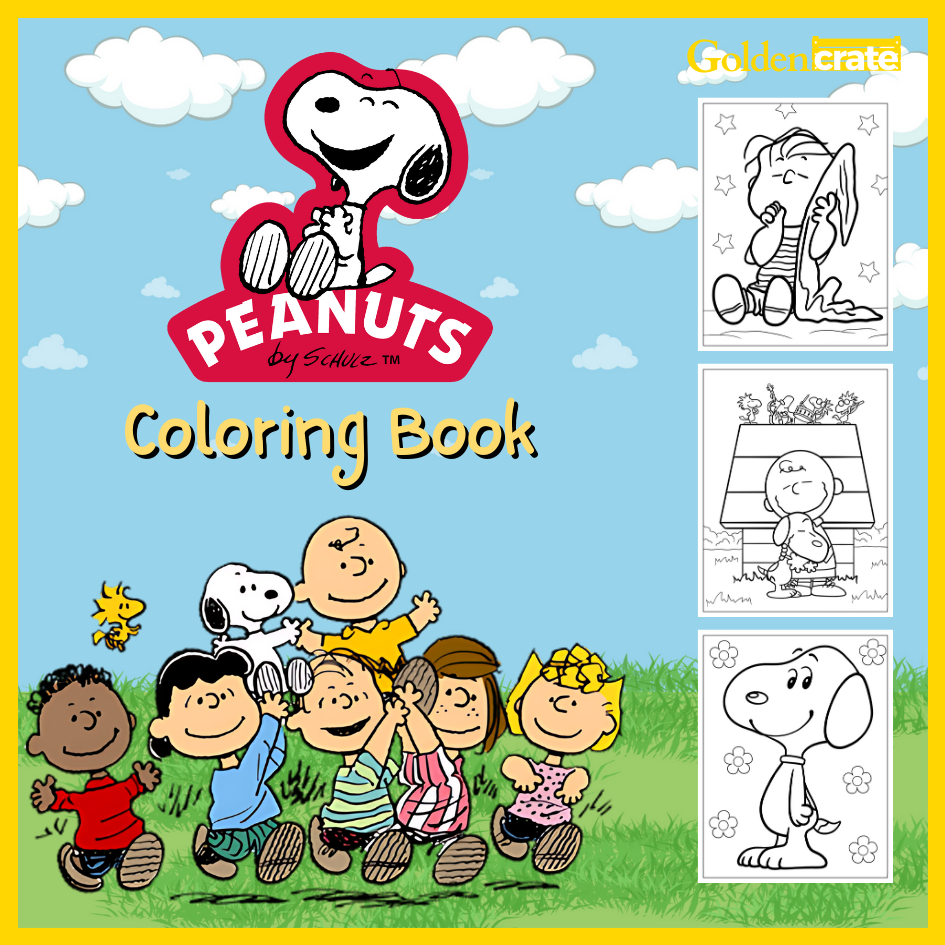 Snoopy and Peanuts Coloring Book – 20 Pages | Screen-Free Activity for ...