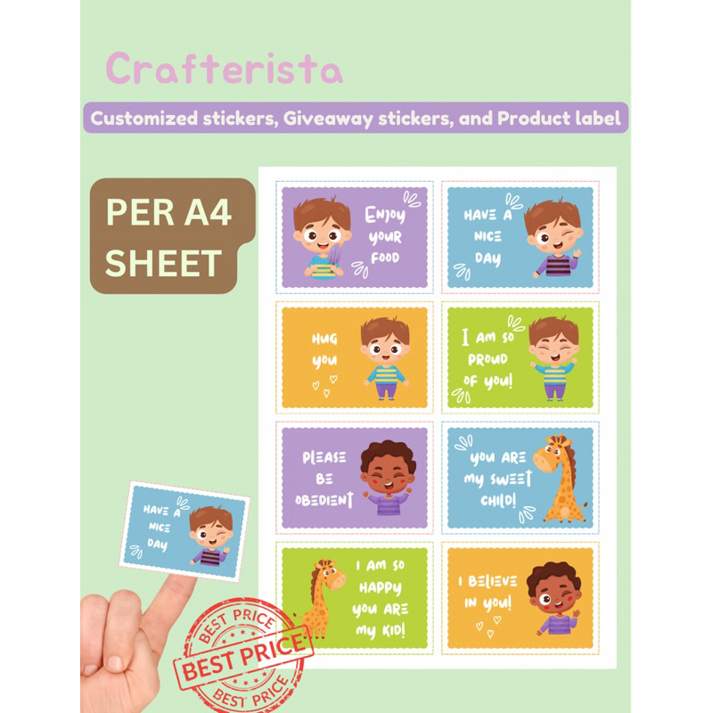 Customized Stickers | Sticker Printing | Waterproof Stickers (Per A4 ...