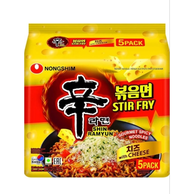 Nongshim Stir Fry Cheese Ramyun 5pcs x 136g | Shopee Philippines