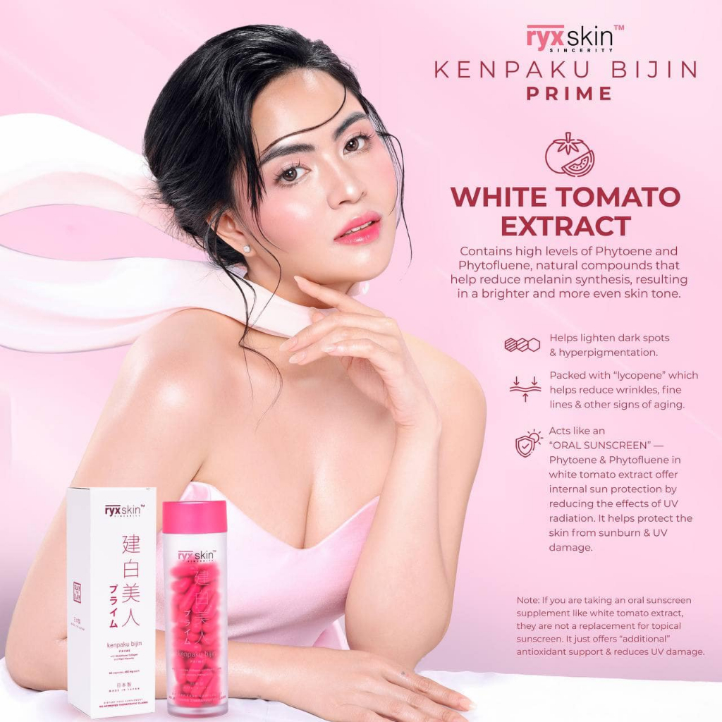 Ryx Sincerity KENPAKU BIJIN Prime with Glutathione, Collagen and Plant Placenta Made in Japan