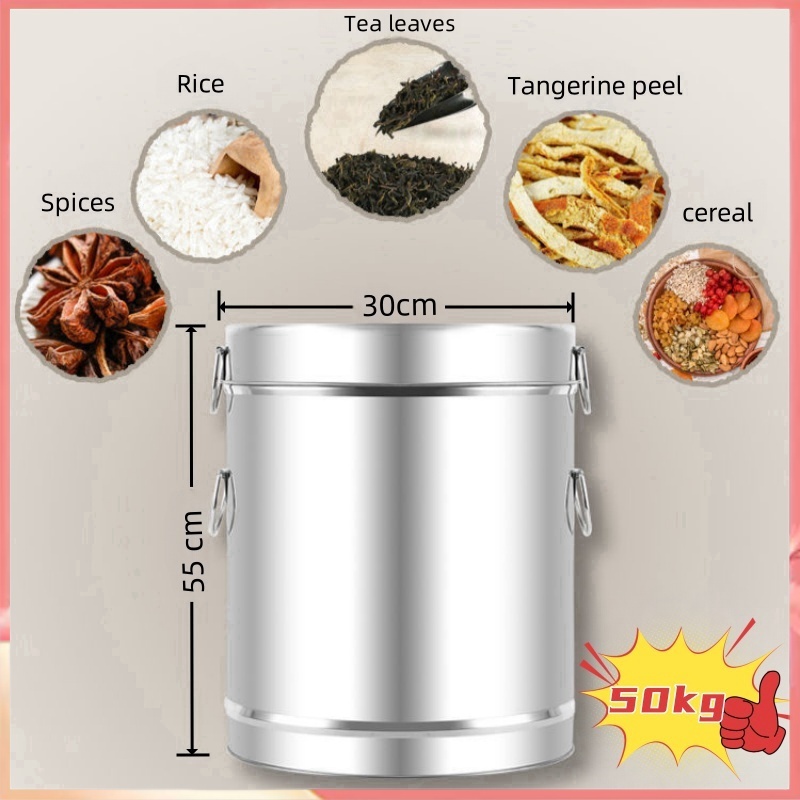 304 stainless rice dispenser 50 kilos sale metal rice storage container