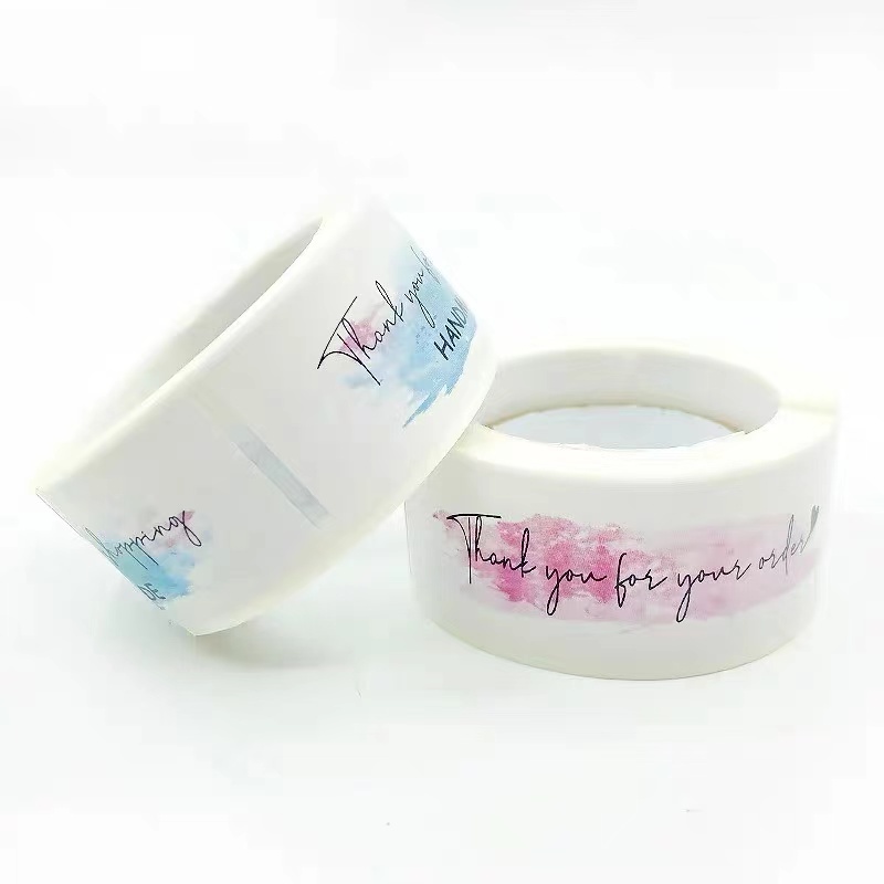 250 Pcs/roll Thank You Sticker for Packaging Label / Take-away Box ...
