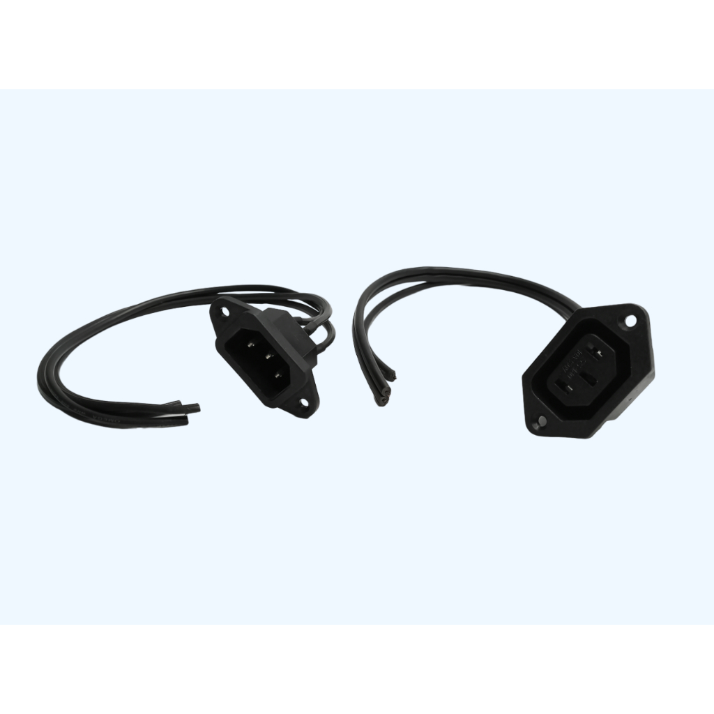 MICRO PC AC POWER SOCKET with WIRE 3-PINS, 250V 10A, BEST FOR PSU/ RICE ...
