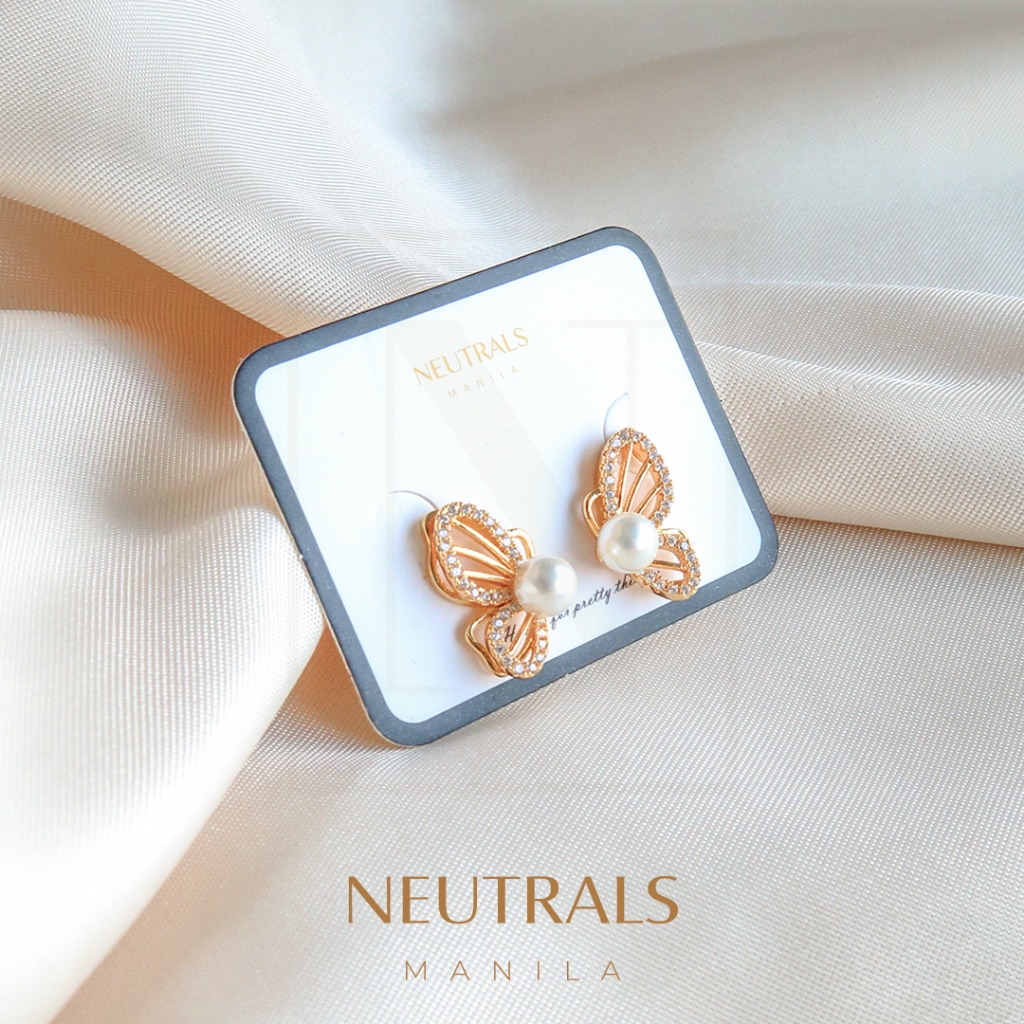 Neutrals MNL - Pearl Stud Collection Earrings | Non-Tarnish ...