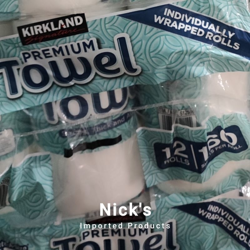 1 Pack 12pcs Kirkland Signature Premium Paper Towel 160sheets 2 ply Individual packed Shopee Philippines