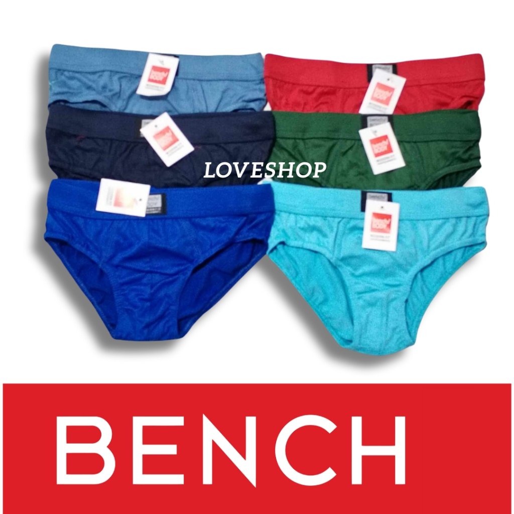 LOVESHOP 6Pieces bench body Men's 100% Cotton Brief | Shopee Philippines