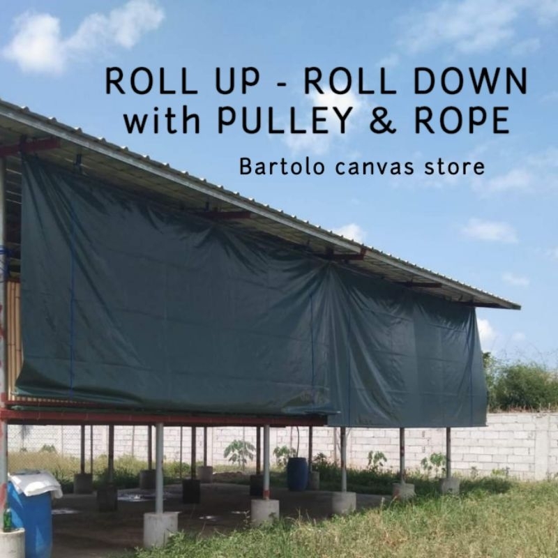 CUSTOMIZED SIZE ROLL UP ROLL DOWN with FREE PULLEY AND ROPE | Shopee ...