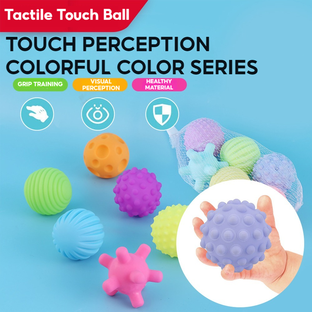 Baby Sensory Hand Colorful Ball Set Massage Bath Toy Training Senses ...