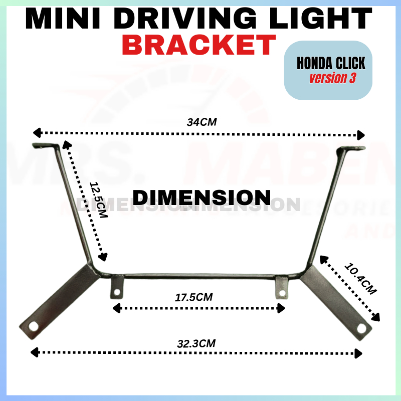 MDL BRACKET FOR HONDA CLICK 125i (V3) LED LIGHT MINI DRIVING LIGHT LED ...