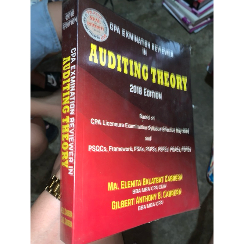 Auditing Theory 2018 Edition by: Gilbert Cabrera | Shopee Philippines