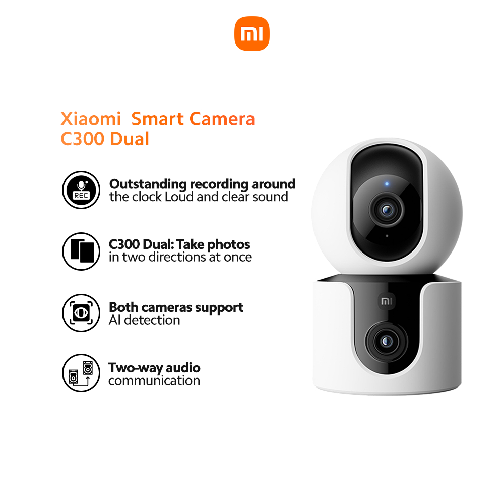 Xiaomi Smart Camera C300 Dual EU Two screens, one device Local human