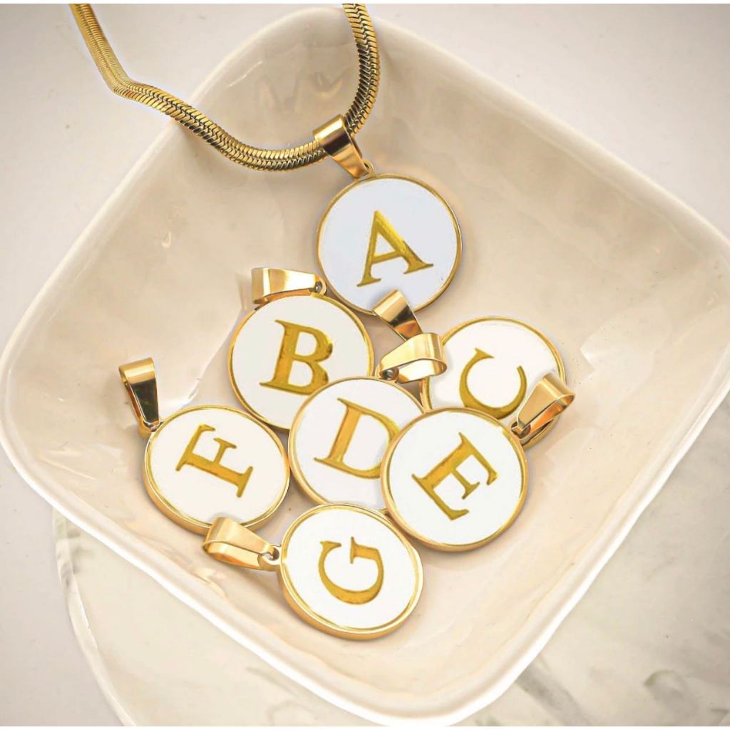 Stainless steel letter pendants clearance