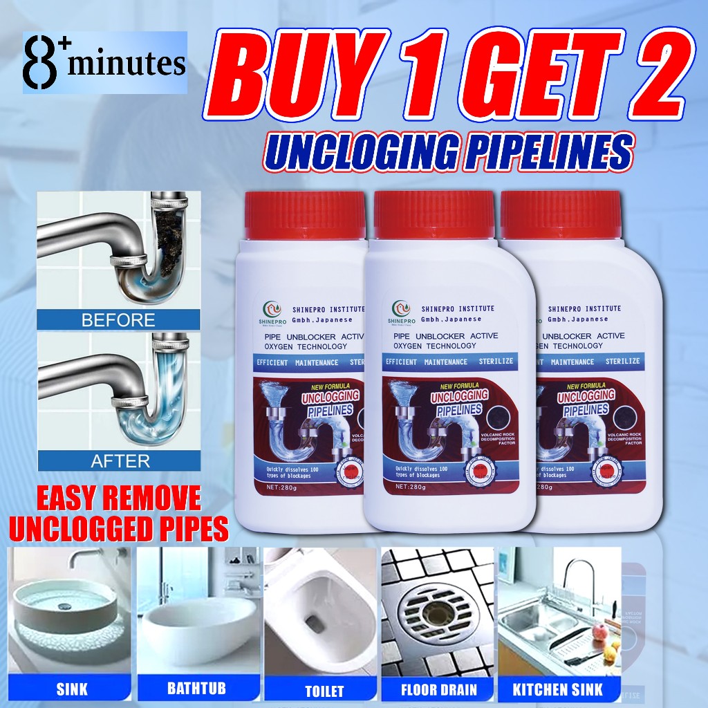 Buy 1 Get 2 Unclogging Pipelines, Remove Clogged Floor Drain, Toilet