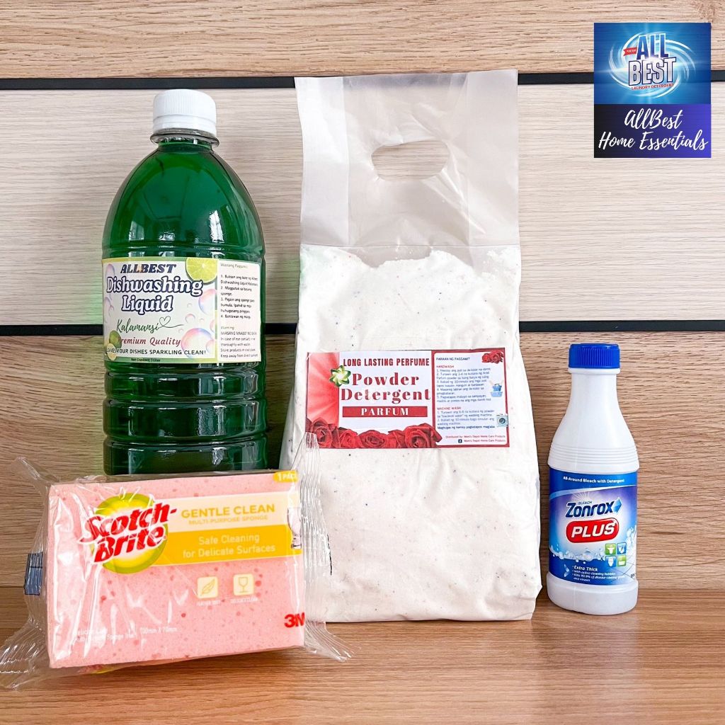 Homecare Essentials Bundle Powder Detergent Dishwashing Liquid