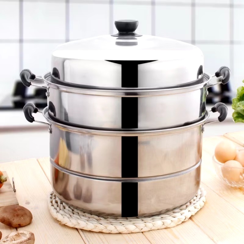 TS 3 layer stainless food steamer stainless steamer 3 layer steamer