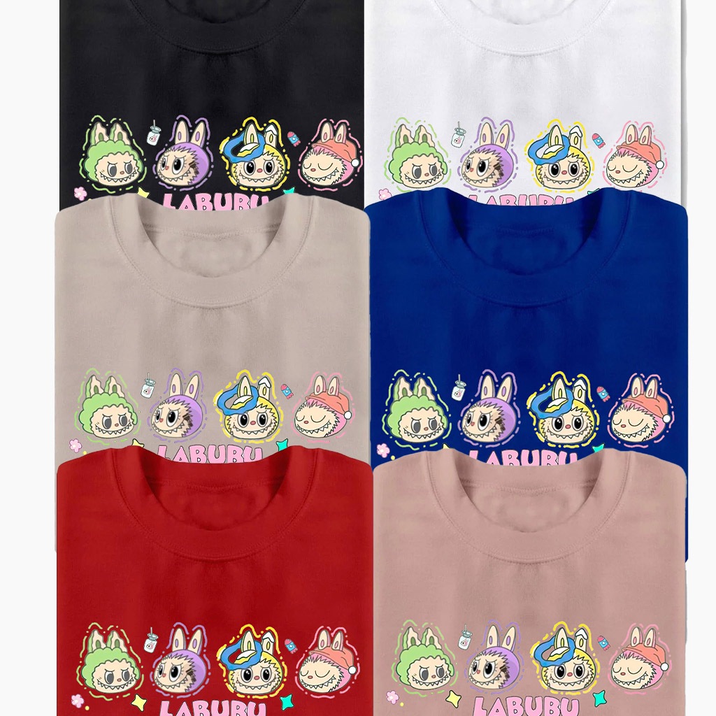 Labubu Graphic short-sleeve Tshirt Anime Cartoon Print Trending Labubu ...