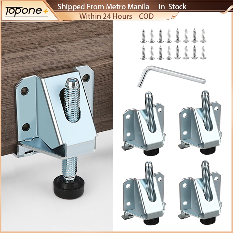 4pcs Adjustable Height Furniture Leveler Legs Metal Sofa/Cabinet ...