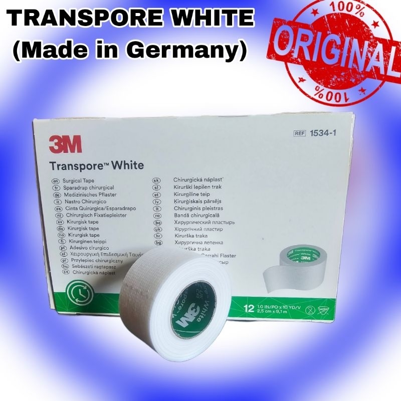3M Transpore White 1 inch (ref#1534-1)Made in Germany ( Per Piece ...