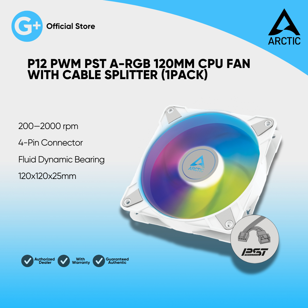 Arctic P12 PWM PST A-RGB White | Shopee Philippines