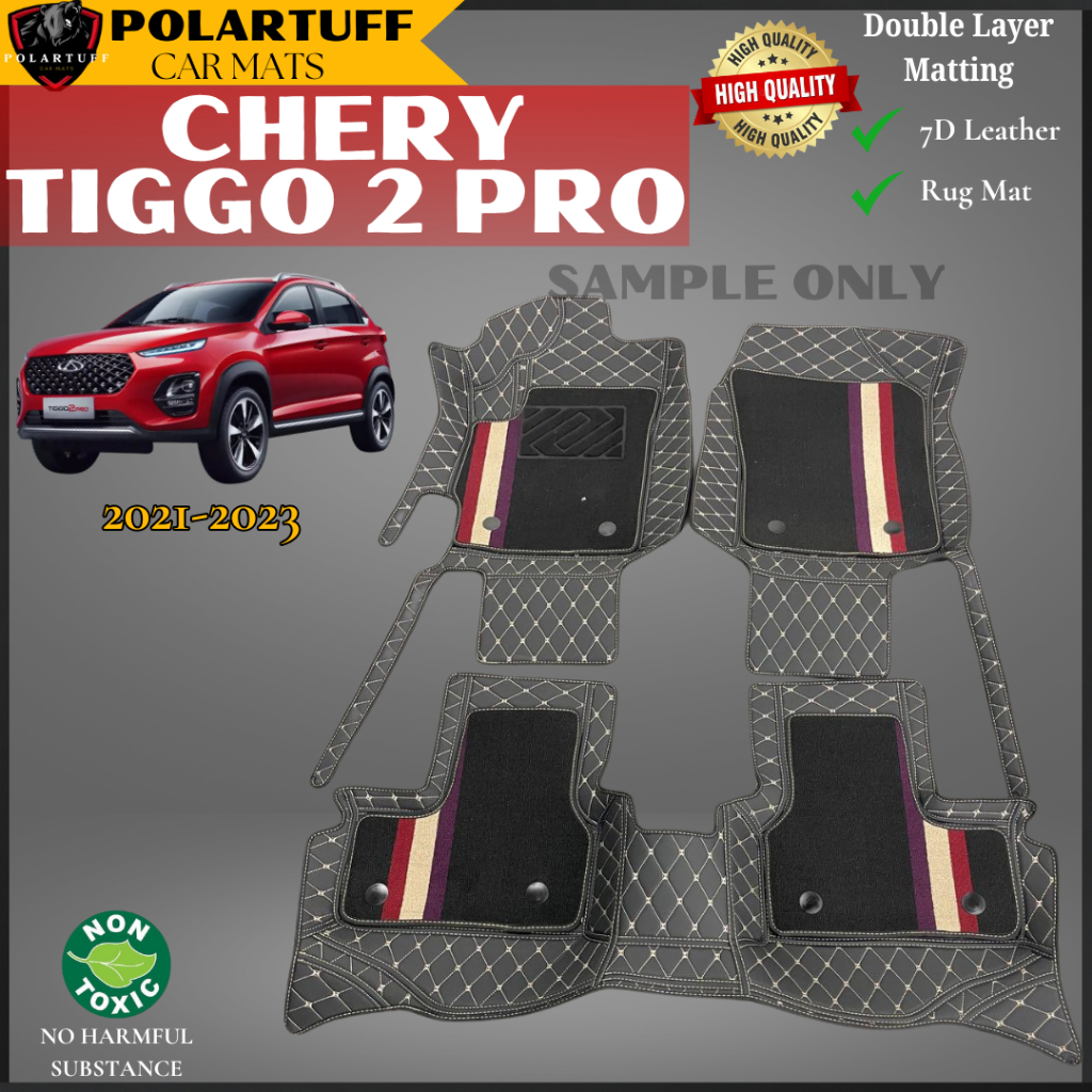 CHERY Car Mat Tiggo 2 Pro Double Layer Car Floor Mats Premium Leather ...