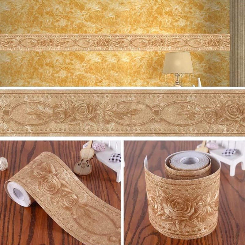 JT3 Waist Line Wallpaper Home Decor Retro Embossing Waterproof Self ...