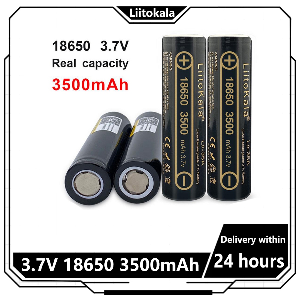 LiitoKala Lii-35A 18650 3500mAh 3.7V 20A High Quality lithium ion ...