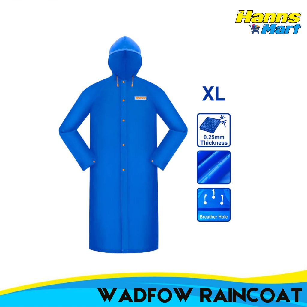 Wadfow PVC Hooded Reflective Waterproof Raincoat 120cm | Shopee Philippines