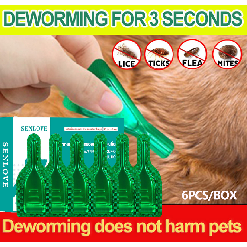 SENLOVE Tick and Flea for Dogs 6tubes/box Garapata Remover For Cats ...