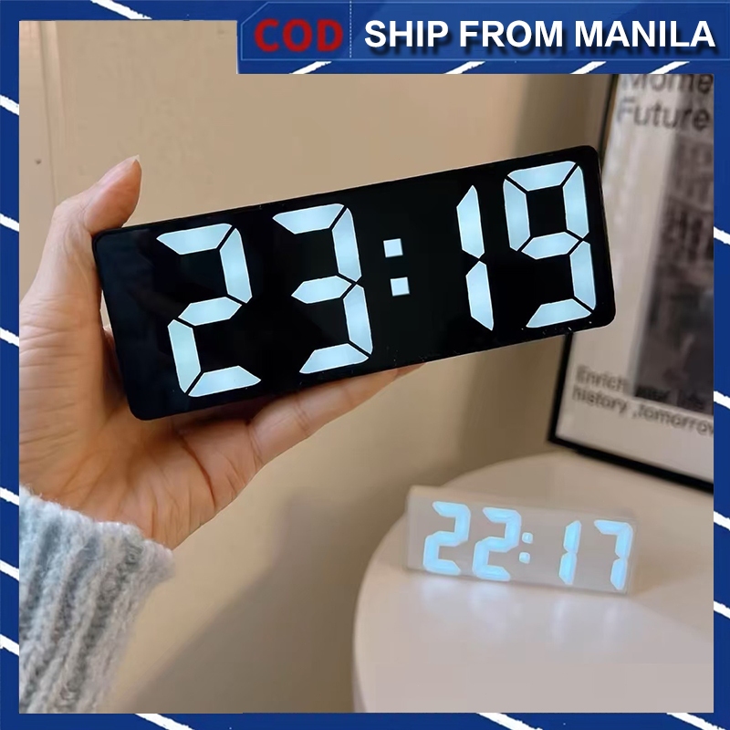 LED mirror clock ins desktop clock schedule table simple LED digital ...