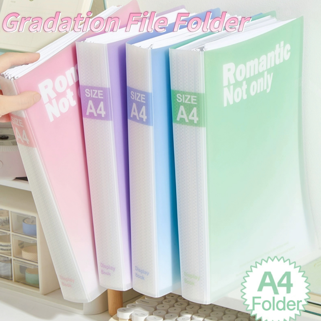 A4 Gradation File Folder 30/60 Pages Multi-layer Transparent Storage ...