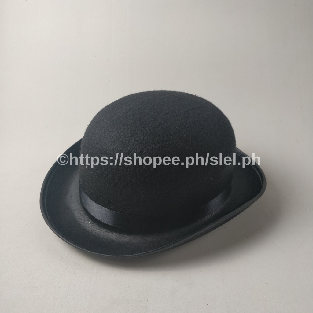 Adults Kids BOX Packaging Traditional Vintage Jose Rizal Wool Felt Black Derby Bowler Hat Shopee Philippines