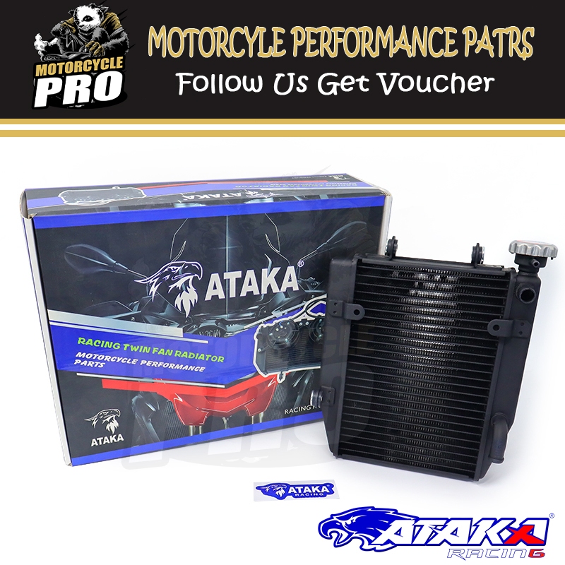 ATAKA Motorcycle Black 549ML Radiator Assy For Yamaha Sniper 155 ...