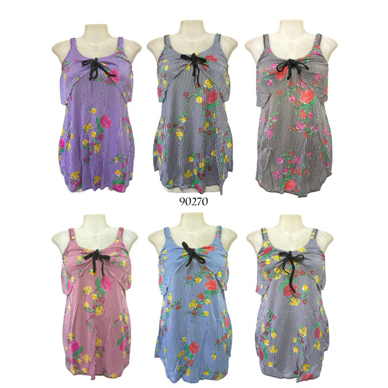 Spaghetti Floral Ribbon Top For Adults (FREESIZE can fit up to large ...