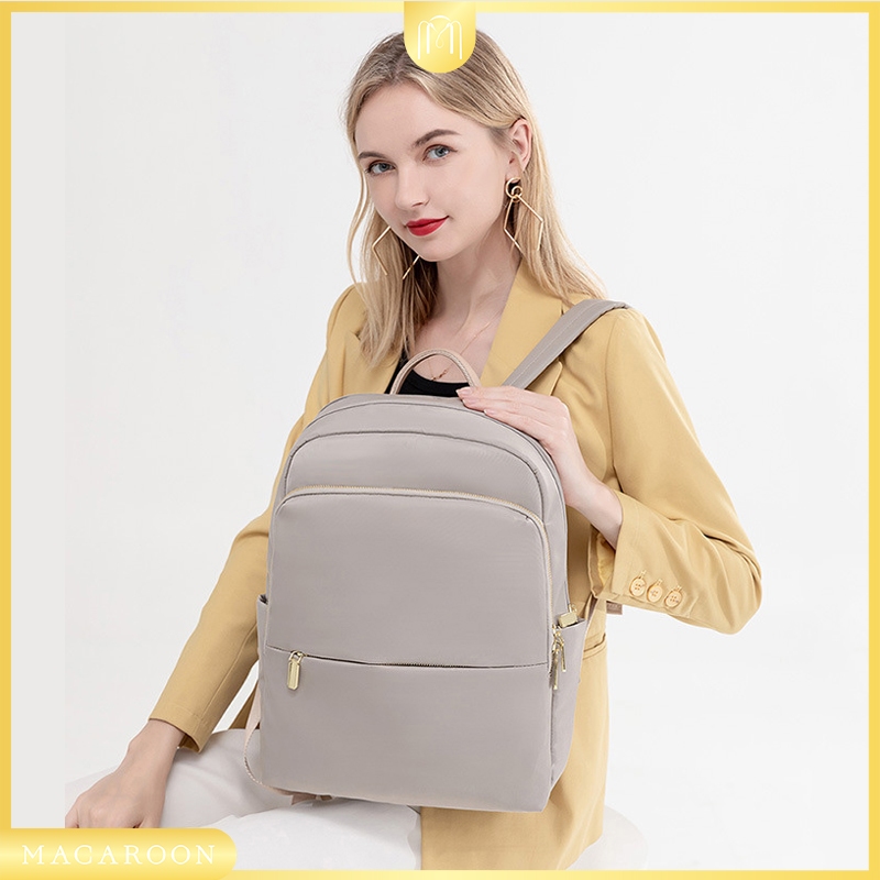 MACAROON Backpack Nylon Waterproof Laptop backpack Travel Bag14 inch Ladies  office bagpack Casual