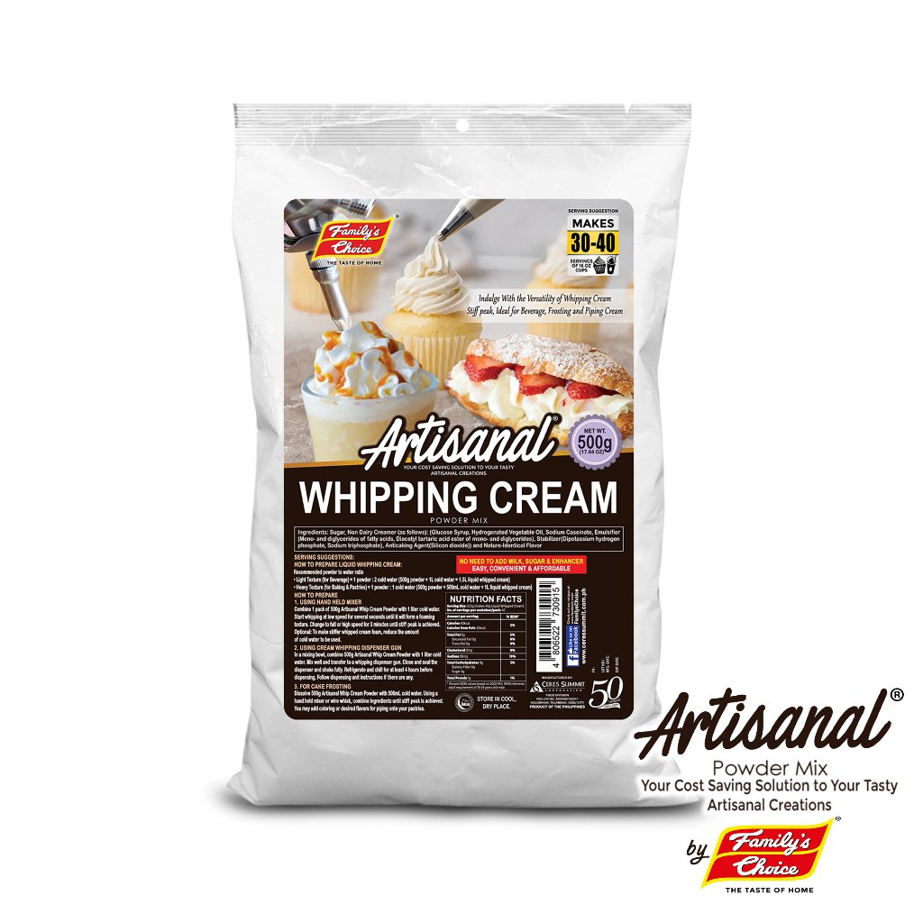 Artisanal Whipping Cream Powder Mix 500g | Shopee Philippines