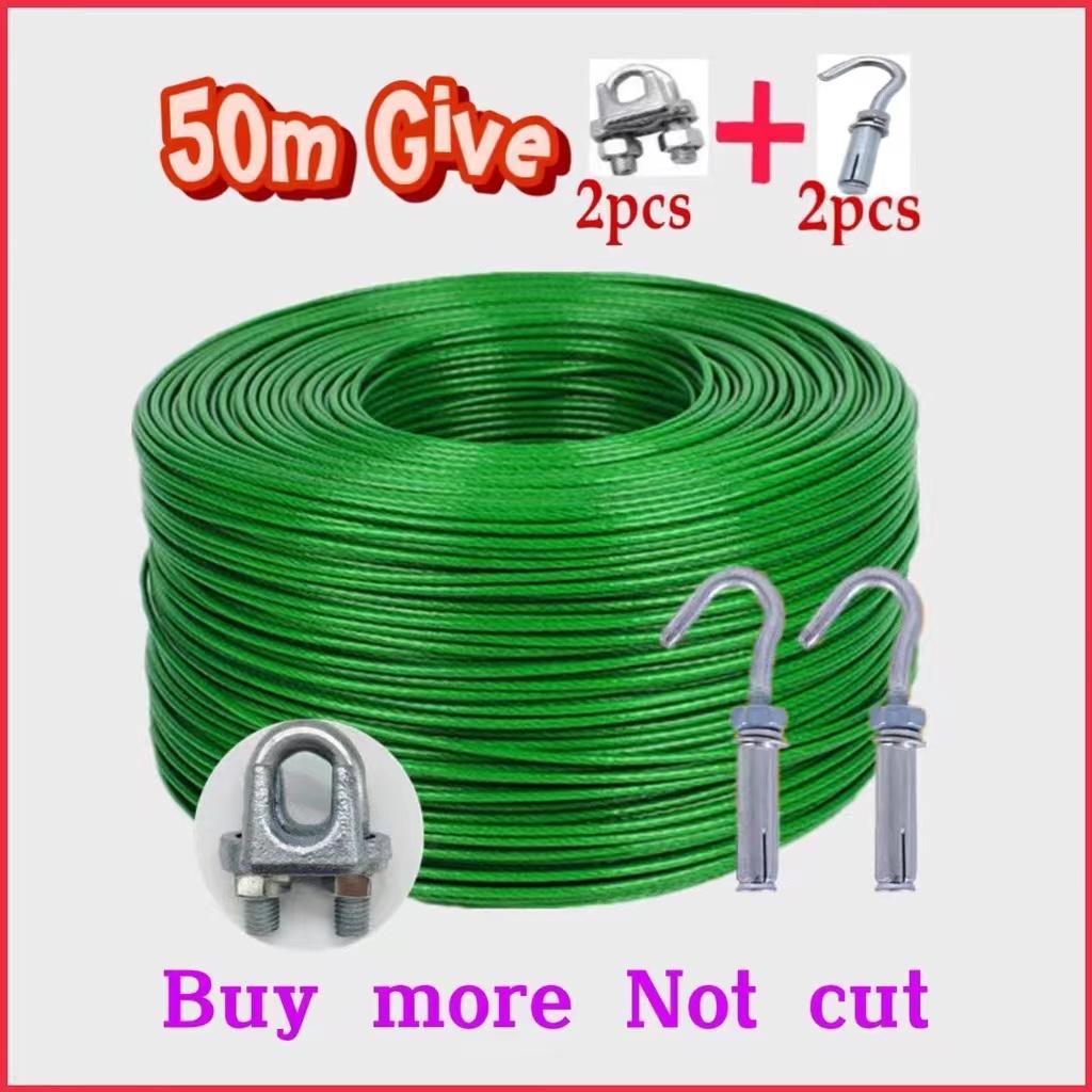 3MM 6MM 8MM Cloth Drying Rope Outdoor Crude Steel Wire Ropes Outdoor ...