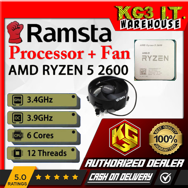 AMD Ryzen 2600 R5 2600 GHz Six-Core Twelve-Thread CPU Processor  Socket AM4 USED