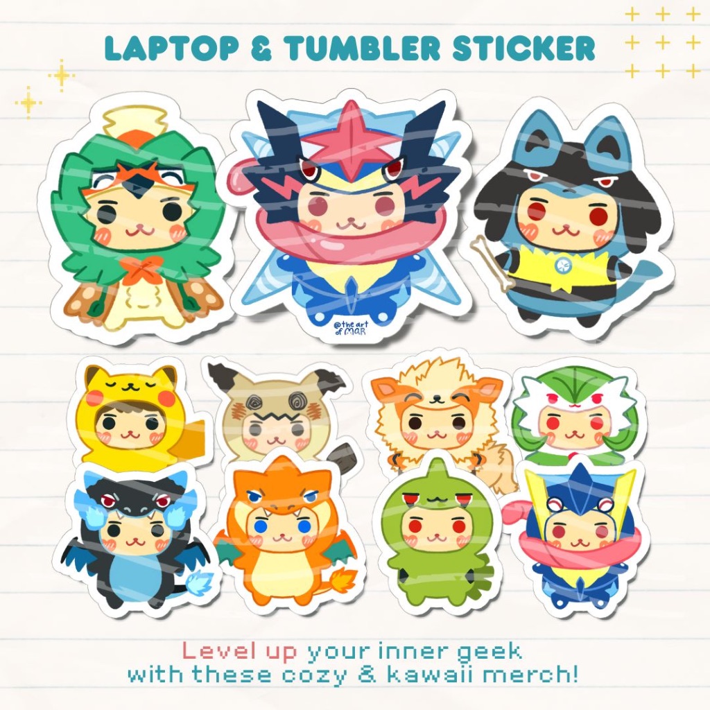 Pokemon Favorites waterproof stickers by The Art of Mar | laptop ...