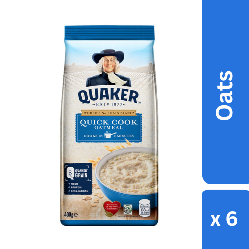 Quaker Quick Cooking Oatmeal 400g , Bundle of 6 | Shopee Philippines