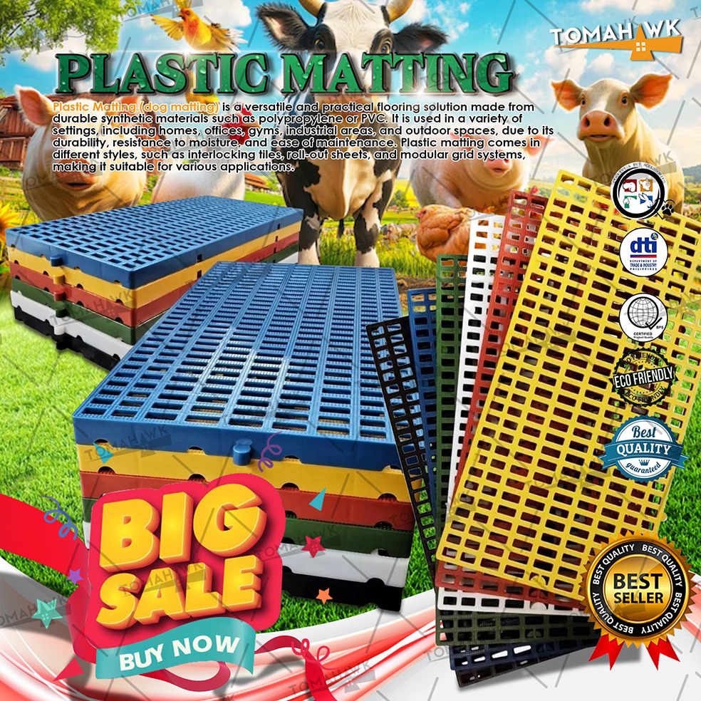 TOMAHAWK PLASTIC MATTING FLOOR MATTING GRADEN MATTING 1FT 2FT 1FT 3FT DOG PIG PETS CAGE ANTI SLIP