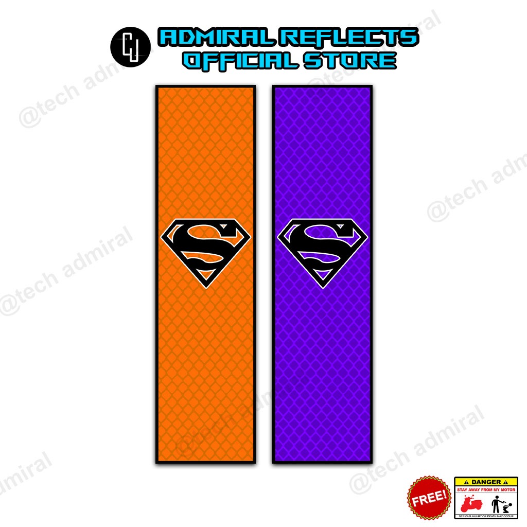 Alloy Top Box Sticker Waterproof Superman (REFLECTORIZED) | Shopee ...