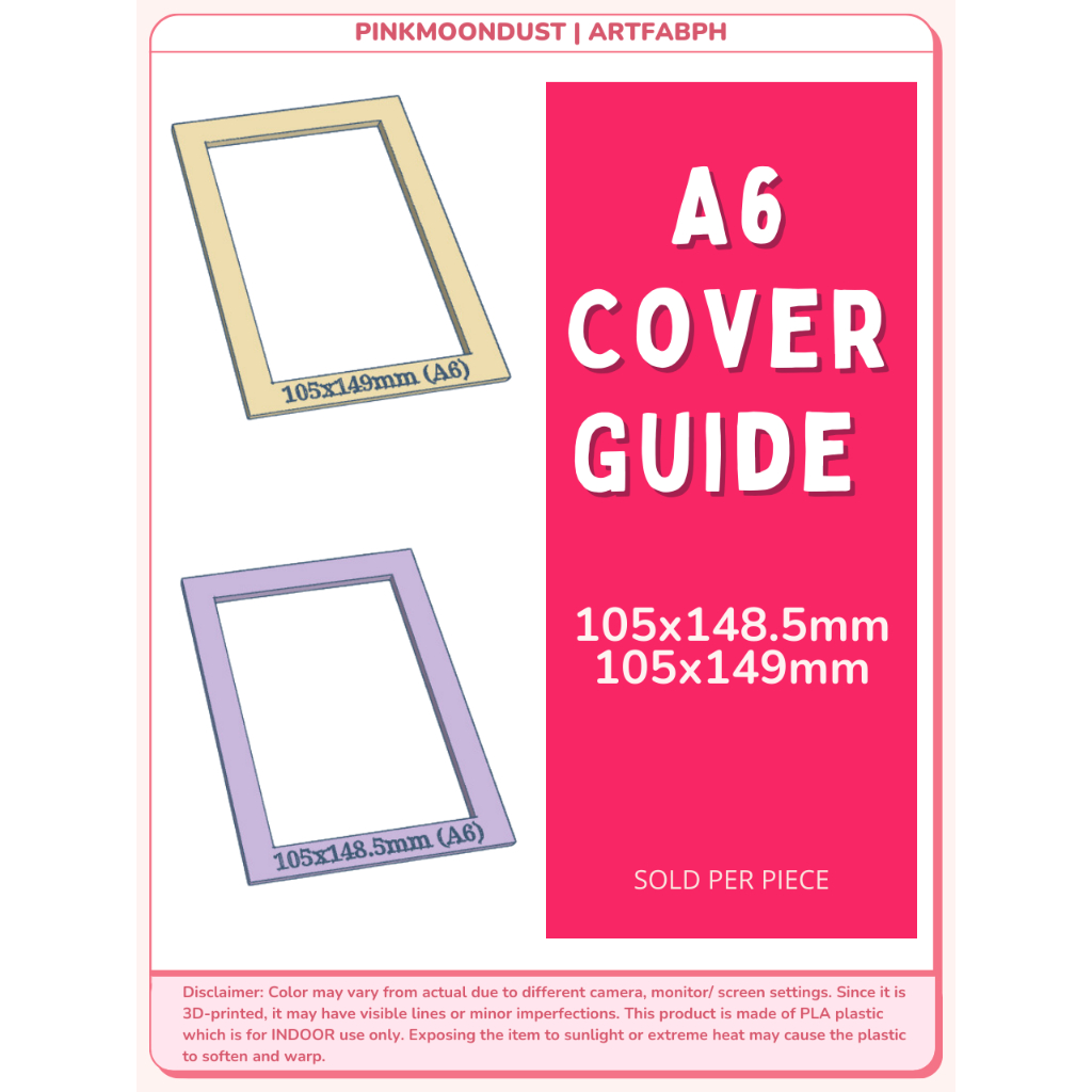 A6 Cover Guide / Book Making template / Guide for Bookbinding, Journal ...