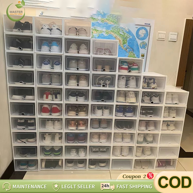 COD Big Size Color Shoe Box Foldable Drawer Case Storage Organizer Shoe ...