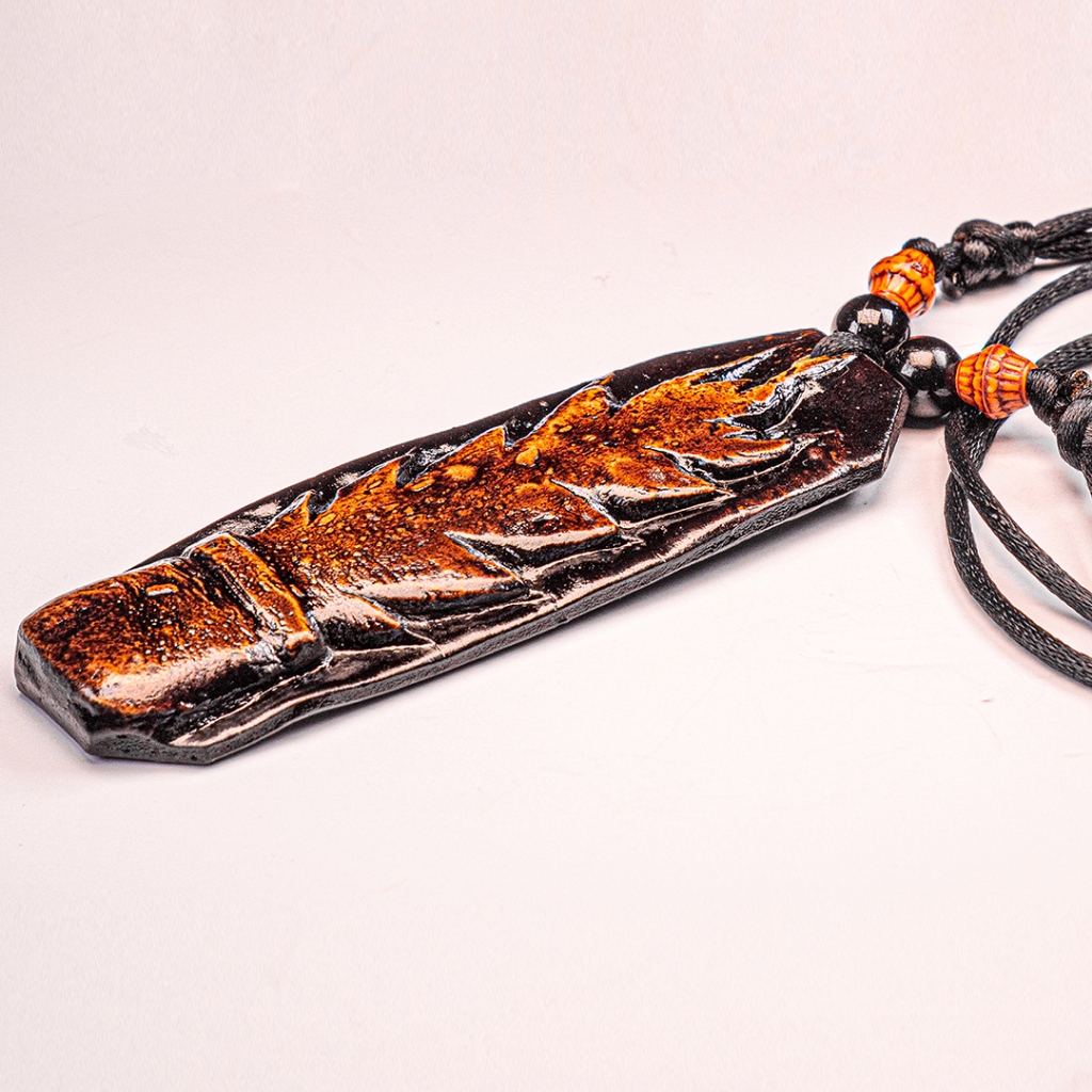 Itak Ni Atardar Ethnic Curve Necklace with Wooden Lightning Bolt and ...