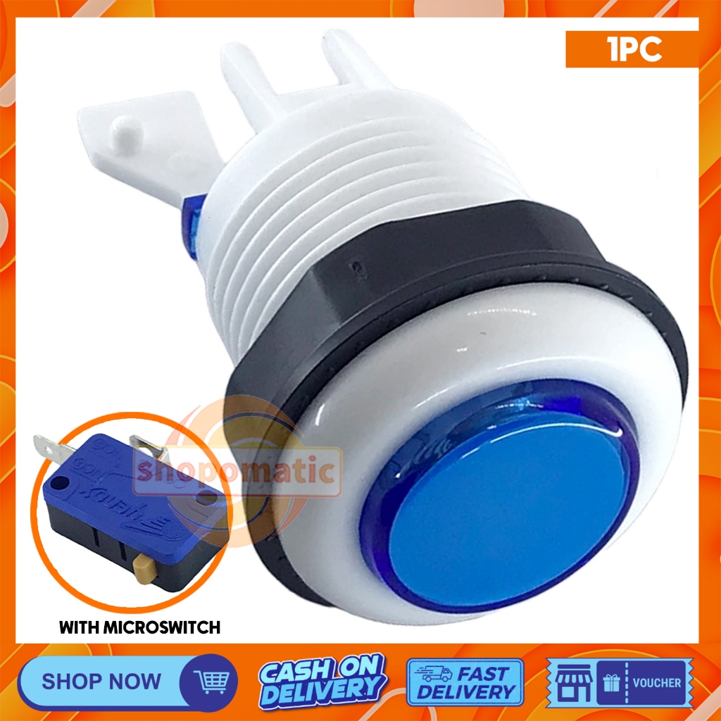 SHOPOMATIC BLUE Push Switch Button For Karaoke/Videoke With Microswitch ...