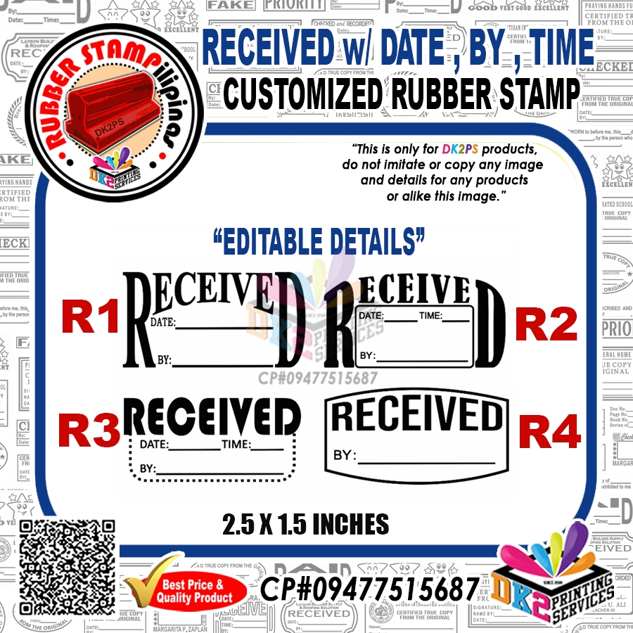 RECEIVED w/ DATE , BY , TIME 